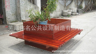 芜湖超低价防腐木景观花箱、花盆