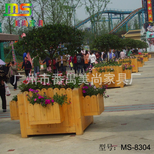 厂家专业生产园林景观木制花箱