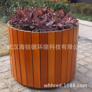 武汉花箱定做_组合花箱_防腐木花箱