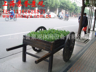 仿木花槽  花箱  碳化木花盆  花槽  花架