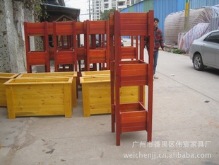 【广州户外家具】专业生各种花箱、实木花箱(可订做)