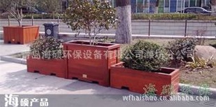 山东户外防腐木花箱|公园广场花箱