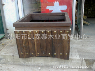 厂家生产 防腐木花箱 花盆容器迷你 工艺花盆容器
