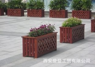 落地式实木防腐花盆 绿化必备花箱 精品花箱
