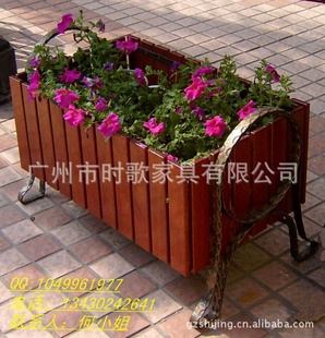 热销实木花箱,防腐木花槽,红胡桃木花槽订做