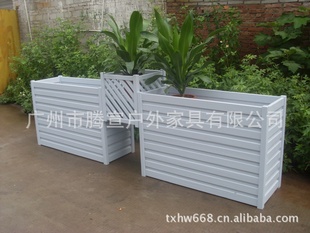 户外防腐木花箱 道路隔离花箱  花箱组合