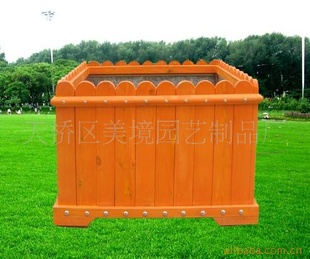 优质防腐木花盆、花箱.也可来样定做