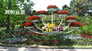 花器批发 城市花器 节点小品 厂价直销 市政景观 铁艺花柱 花箱