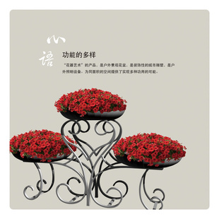 花坛 花柱 隔离带绿化 组合花器 街道景观 立体绿化 道路花箱