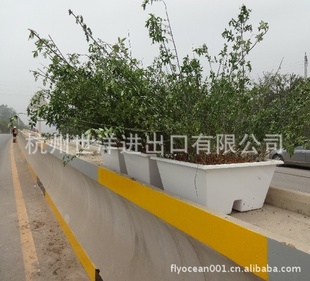 道路玻璃钢花箱,定做玻璃钢花盆,高速道路花盘,隔离带花箱