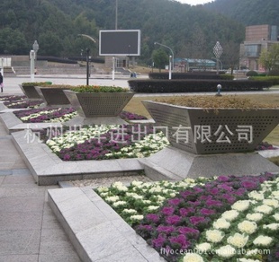 广场不锈钢花盆,不锈钢花钵,不锈钢花箱(世洋工厂,专业花盆)