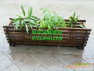 深圳防腐木户外可移动花箱 特价新产品LV--07