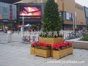 广州市番禺区户外花箱厂家专业生产户外花箱/户外防腐木花箱