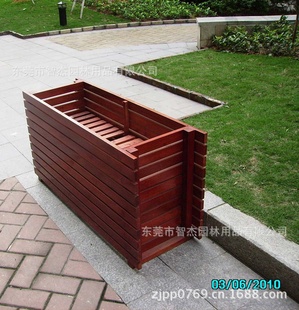 东莞户外家具实木花箱  景观花箱