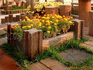 私家花园 仿木花箱