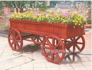 户外家具 户外花车 花箱 实木花车 工厂直销 款式多样