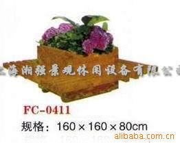防腐木花箱,花槽,户外花钵,景观小品