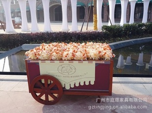 户外花车,实木花车花箱价格,实木售货车厂家 商场售货车