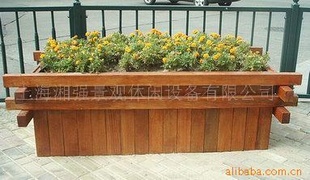 防腐木花箱FC-0801 景观花钵 木塑花箱 市政花箱