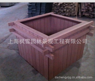 合肥塑木花盆 花箱 移动花池 马路道路花盆 花槽 花桶 移动树围