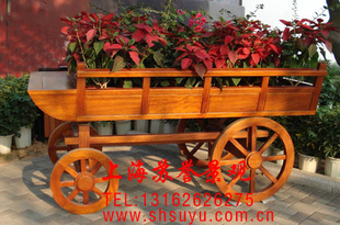花车 花箱 防腐木花箱 木质花盆 花坛 户外花箱 花槽