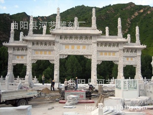 石牌坊雕刻,石柱子雕塑,景观雕塑