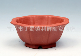 厂家敞口南瓜纹紫砂小花盆系列