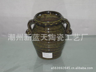 古典 传统 园林 花盆 手拉 红陶 工艺品