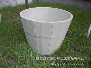 户外田园木制工艺品 HS-W045室内外装饰花盆 法灰色花盆
