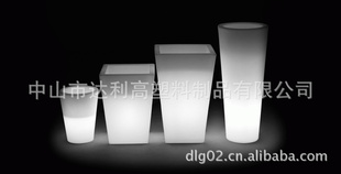 发光花盆 高品质PE塑料外壳 无线遥控变色 可充电