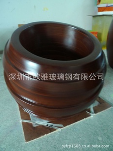 玻璃钢木纹花盆 园林工程用花盆批发 阳台花盆 公路摆放花盆批发