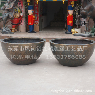 玻璃钢园林花盆/花盆容器/玻璃钢花盆/圆型花盆