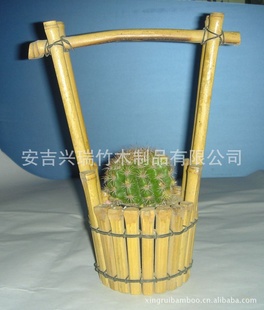 大量自产出口天然竹花盆竹花器低价团购批发
