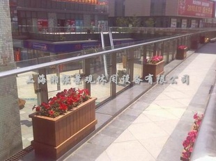 防腐木花盆 花箱 花槽 塑木花箱 户外小品