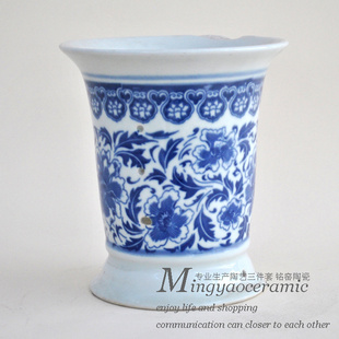 景德镇陶瓷花盆 家居装饰品 园艺花盆容器 植物花钵 12030#
