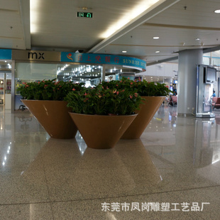 商场玻璃钢景观组合花盆 酒店花盆 装饰花盆