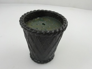 高档插花花器 结实耐用环保纸浆仿木花盆送专配的插花泡沫
