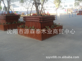 厂家 花箱 园艺花盆容器 工艺花盆容器 防腐木花箱