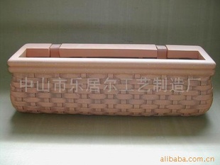玻璃钢长方形编织花盆,现代风格挂式花盆容器