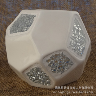 批发陶瓷工艺品 园林盆栽小花盆 立体圆球陶瓷小花瓶工艺摆件花插