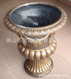 启发厂专业生产各种绿色环保型优质全玻璃钢花盆 花盘 花槽