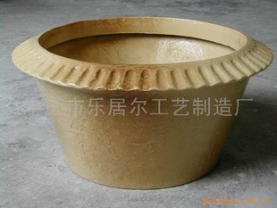 玻璃钢(FRP)仿陶瓷圆形园艺花盆容器,欢迎混批和来图来样订做