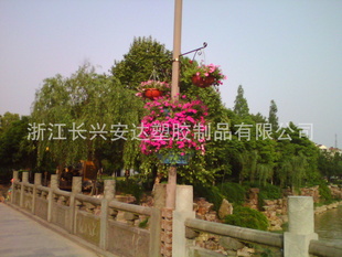 灯杆组合花盆、立体园艺容器