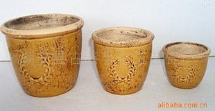 陶瓷花盆 陶瓷工艺品 园林花盆 色釉白陶 家居摆设 白陶花盆