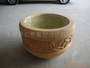 园林花器 沙岩花盆 园形花器 砂岩景观盆 时尚花盆 花盆花器