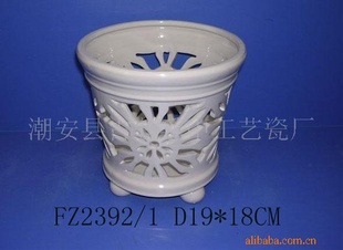 陶瓷花瓶 家居花插 园林花钵 镂空花盆 家居摆设 陶瓷工艺品