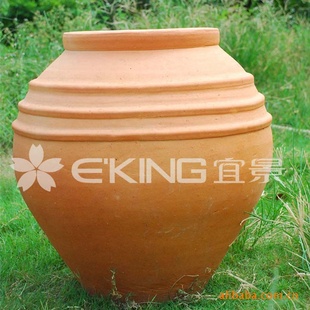 花盆 陶烧三线陶缸 园林陶盆 景观陶罐 园艺花盆 庭院景观花盆