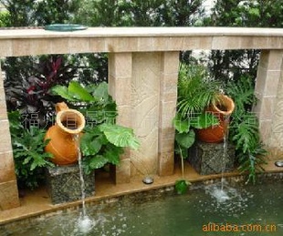 园林陶瓷花盆 红泥陶罐 陶瓷水景 陶罐花盆 组合花盆