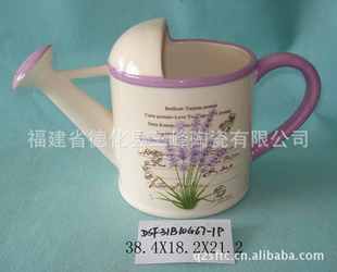 批发 花盆  厂家直销 陶瓷喷壶花盆 薰衣草花面花盆 花缸 容器