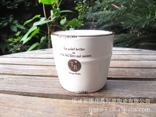 zakka杂货陶瓷装饰园林花盆容器 小盆栽 小花盆6352
